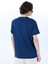 Bisiklet Yaka Baskılı Lacivert Erkek T-Shirt M5SM-TST1304 5