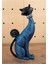 Dekoratif Romantik Ikili Kedi Biblo Polyester Mavi 21 x 9 cm Ev ve Ofis Dekorasyon Aksesuarları 2