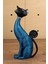 Dekoratif Romantik Ikili Kedi Biblo Polyester Mavi 21 x 9 cm Ev ve Ofis Dekorasyon Aksesuarları 3