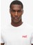 Bisiklet Yaka Beyaz Erkek T-Shirt M1011245A-C1M_ESSENTIAL Logo Emb Te 3