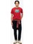 Bisiklet Yaka Kırmızı Erkek T-Shirt M1012136A-32I_GASOLINE Graphıc Rela 1