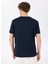 D5SM-TST3802 Lacivert Bisiklet Yaka Relaxed Baskılı Erkek T-Shirt 5