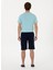 Lacivert Lastikli Bel Regular Fit Erkek Sweat Şort Marko 4