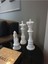 3'lü Set Dekoratif Satranç Biblo Takımı, Satranç Heykel Set, Chess Set, Şah Vezir At Dekoratif Bibl 3