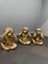 Dekoratif Polyester Üç Maymun Biblo Gold Eskitme 4