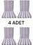Sandalye Minderi Takımı 4 Adet Mor Gri Zigzag 2