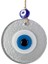 Mini Boy Silver Gri Nazar Boncuklu Duvar Süsü 10 Cm Cam Duvar Dekoru 1