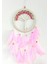 Pembe Kuş Tüylü Hayat Ağacı Düş Kapanı Dream Catcher Duvar Süsü 1