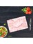 30X40 cm Cam Kesme Tahtası Pembe Mermer Görünümlü 1