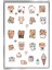 3 Lü Kawaii Sticker Set 40 + Çıkartma - Telefon Laptop Notebook Tablet Defter Matara Stiker Etiket 6