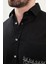 Desenli Slim Fit Uzun Kollu Keten Erkek Gömlek 2
