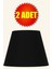 Siyah Konik Başlık 2 Adet Kumaş Lambader Şapka Çap 35 cm AB870 1