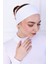 Bandana Beyaz Geçme Dikişsiz Tesettür Bone - Spor Saç Bandı 1