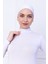 Bandana Beyaz Geçme Dikişsiz Tesettür Bone - Spor Saç Bandı 4