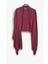 Silk Andcashmere S- M- L Uyumlu Bordo Triko Asimetrik Şal Hırka 2