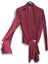 Silk Andcashmere S- M- L Uyumlu Bordo Triko Asimetrik Şal Hırka 4