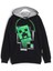 Minecraft Baskılı Uzun Kollu Kapüşonlu Erkek Çocuk Hoodie Sweatshirt Siyah 001-0002043 1