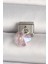 Heyf 316L Çelik Gümüş Renk Pembe Zirkon Taşlı Kelebek Model Nomination Charm 1