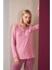 26008 With Love Always Kadın Patlı Çizgili Uzun Kollu Pijama Takım 4