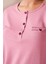 26008 With Love Always Kadın Patlı Çizgili Uzun Kollu Pijama Takım 5