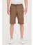Erkek Slim Fit Keten Chino Şort 1