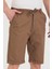 Erkek Slim Fit Keten Chino Şort 5