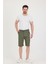 Erkek Slim Fit Keten Chino Şort 2
