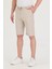 Erkek Slim Fit Keten Chino Şort 4