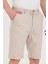 Erkek Slim Fit Keten Chino Şort 5