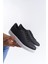 SLW165 Elite Bağcıklı Cilt Erkek Günlük Sneaker Ayakkabı Cbt - Siyah 2