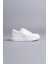 SLW151 Boost Bağcıklı Cilt Erkek Günlük Sneaker Ayakkabı Cbt - Beyaz 2
