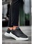 BA0354 Günlük Bağcıklı Erkek Yüksek Taban Siyah Spor Ayakkabı 1