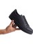 SLW165 Elite Bağcıklı Cilt Erkek Günlük Sneaker Ayakkabı Cst - Siyah 4