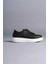 SLW151 Boost Bağcıklı Cilt Erkek Günlük Sneaker Ayakkabı Cbt - Siyah 2