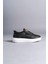 SLW161 Hippo Bağcıksız Cilt Erkek Günlük Sneaker Ayakkabı Cbt - Siyah 3