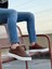 BA0104 Bağcıklı Taba Ekose Spor Klasik Erkek Ayakkabı 1