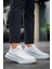 BA0354 Günlük Bağcıklı Erkek Yüksek Taban Beyaz Spor Ayakkabı 1