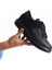 SLW151 Boost Bağcıklı Cilt Süet Erkek Günlük Sneaker Ayakkabı Csst - Siyah 2