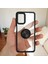 Samsung Galaxy A22/M22 Uyumlu Standlı Kenarları Renkli Kılıf(Siyah) 1