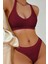 Kadın Bordo Seamless Tanga Sütyen Takım 4