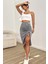 Kadın Beyaz Tek Omuzlu Çapraz Askılı Crop Top Büstiyer 4