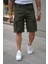 Erkek Rahat Kesim Regular Kargo Cepli Haki Kargo Şort Yeni Sezon 1