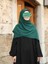 Tesettür Hijab Medine Ipeği Eşarp Zümrüt Yeşili 1