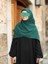 Tesettür Hijab Medine Ipeği Eşarp Zümrüt Yeşili 2