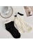 Penye Fırfır Detaylı Yarım Soket Çorap 4'çift 1