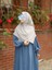 Tesettür Hijab Medine Ipeği Eşarp Krem 4
