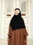 Tesettür Hijab Medine Ipeği Eşarp Siyah 4