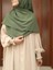 Tesettür Hijab Medine Ipeği Eşarp Haki 2