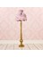 Vintage Ahşap Gold Ayak Pudra Pembe Lambader Püskül Süsleme 170 x 45 cm LM10422 1