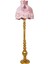 Vintage Ahşap Gold Ayak Pudra Pembe Lambader Püskül Süsleme 170 x 45 cm LM10422 5